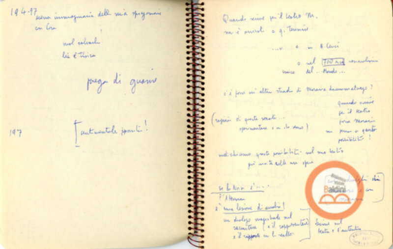 Moravia, per esempio... - quaderno di appunti