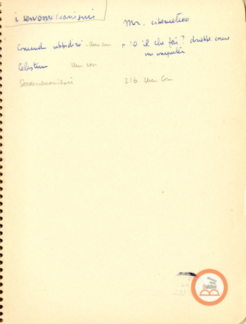 Moravia, per esempio... - quaderno di appunti