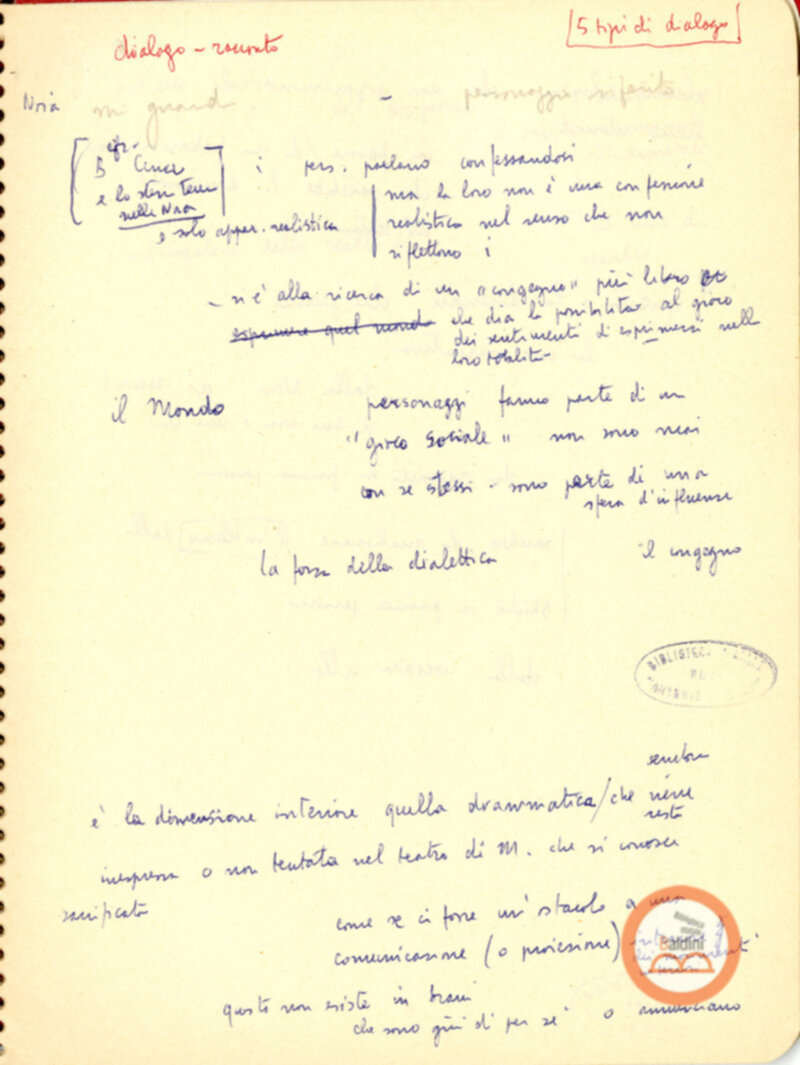 Moravia, per esempio... - quaderno di appunti