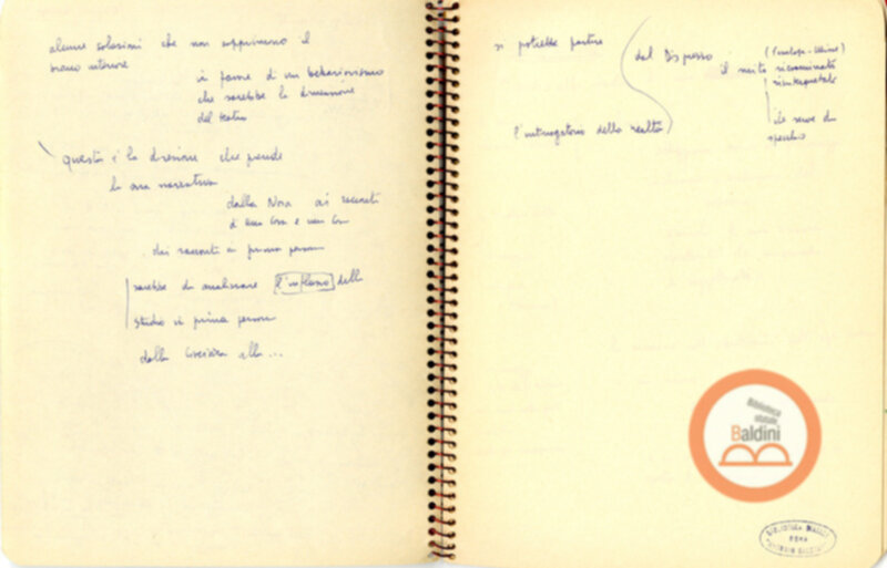 Moravia, per esempio... - quaderno di appunti