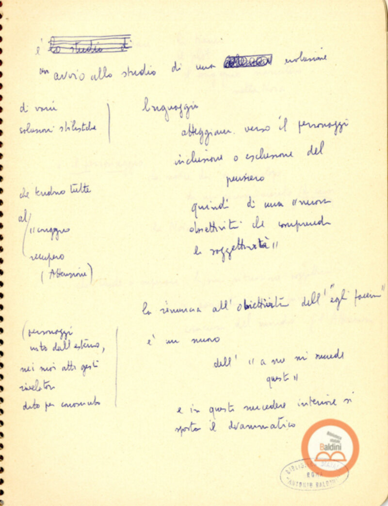 Moravia, per esempio... - quaderno di appunti