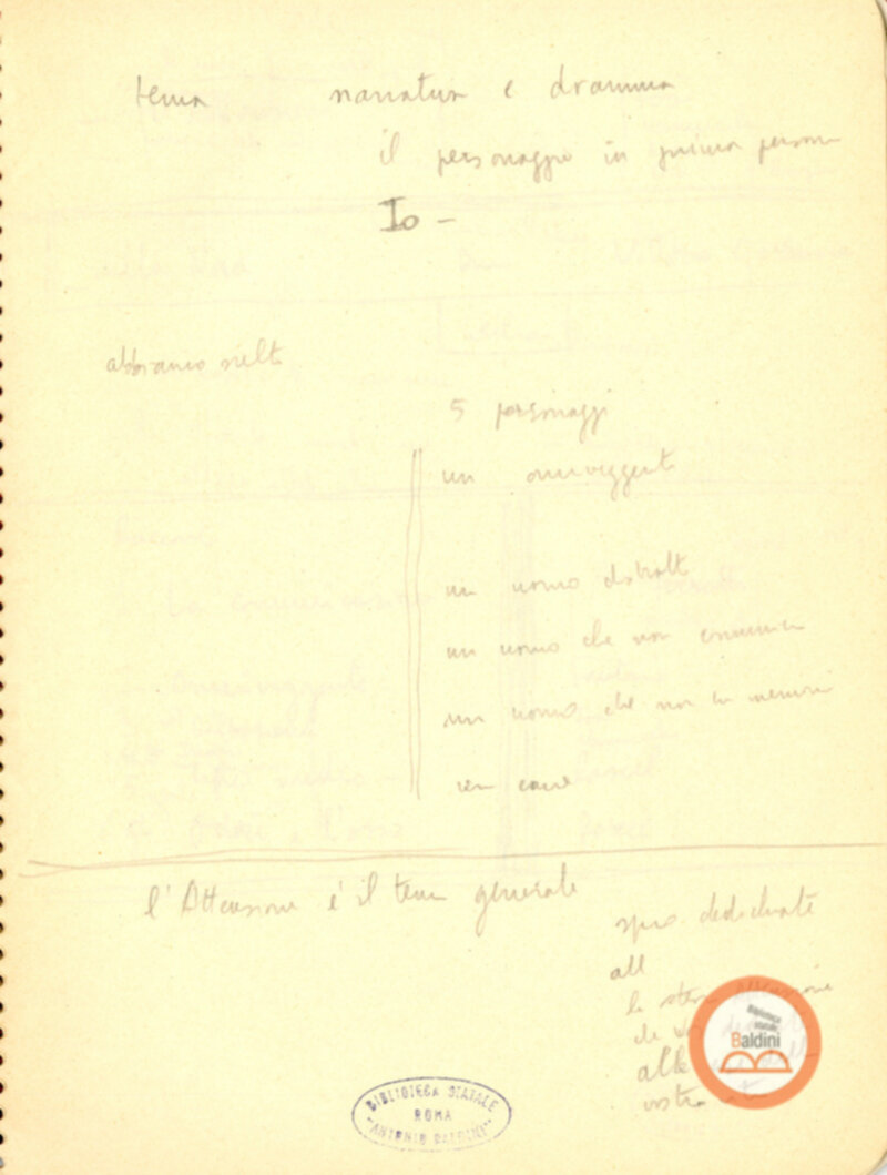 Moravia, per esempio... - quaderno di appunti