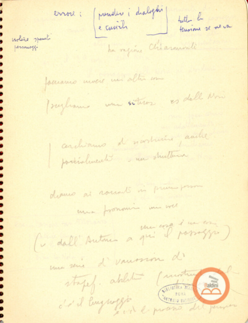 Moravia, per esempio... - quaderno di appunti