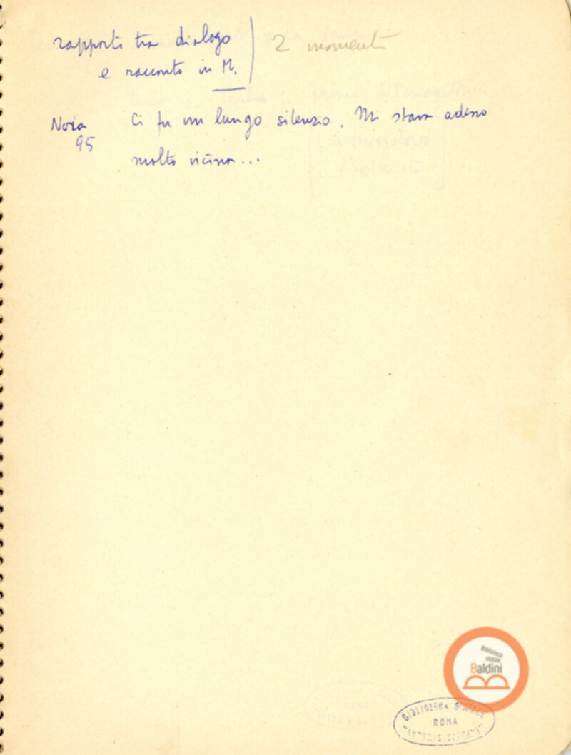 Moravia, per esempio... - quaderno di appunti