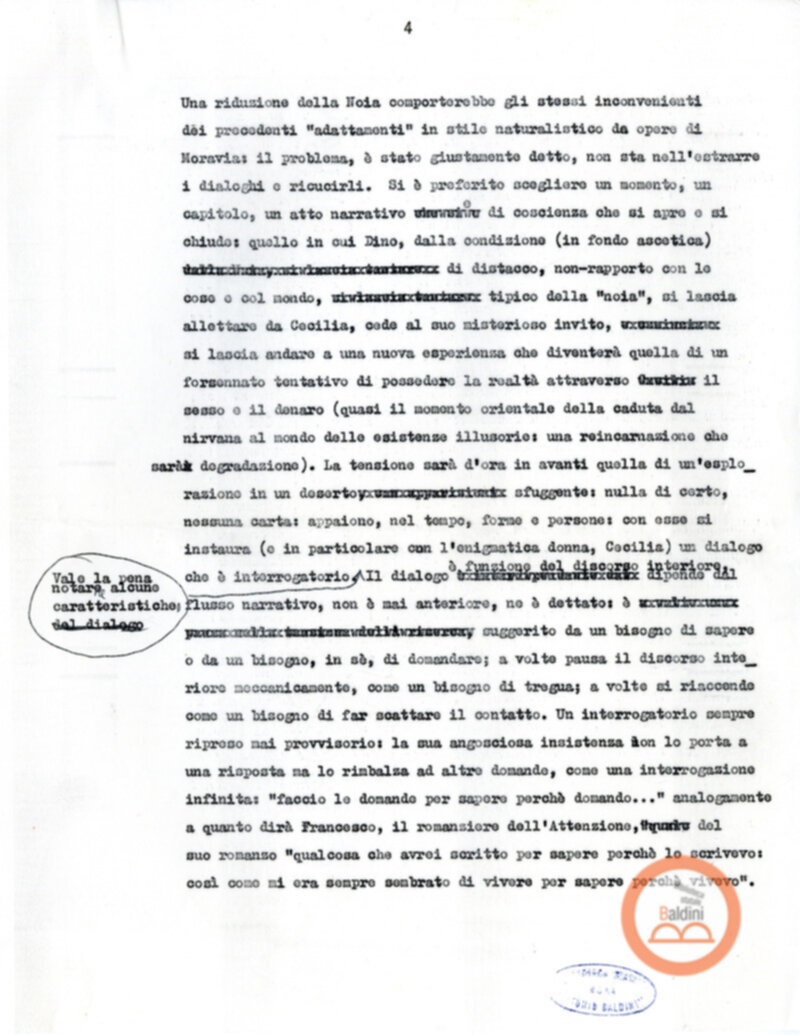 Moravia, per esempio... - quaderno di appunti