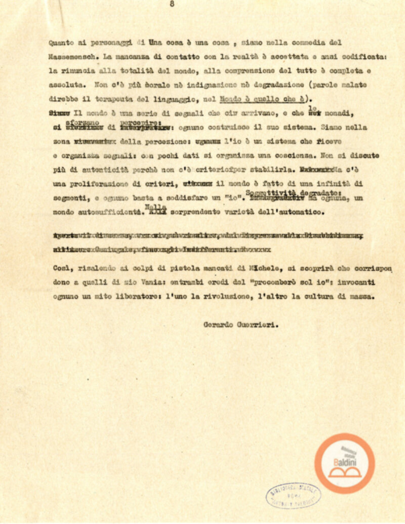 Moravia, per esempio... - quaderno di appunti