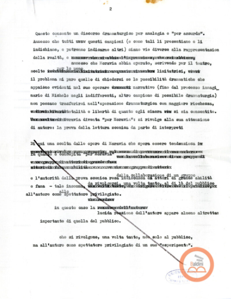 Moravia, per esempio... - quaderno di appunti