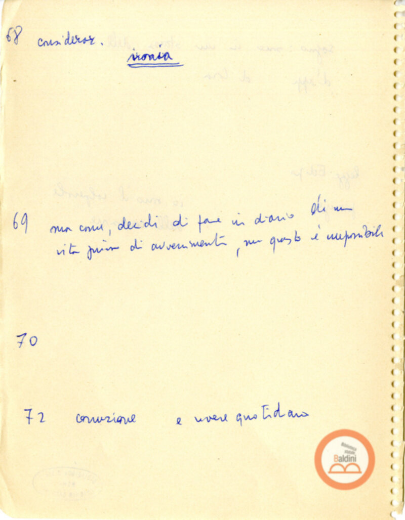 Moravia, per esempio... - quaderno di appunti