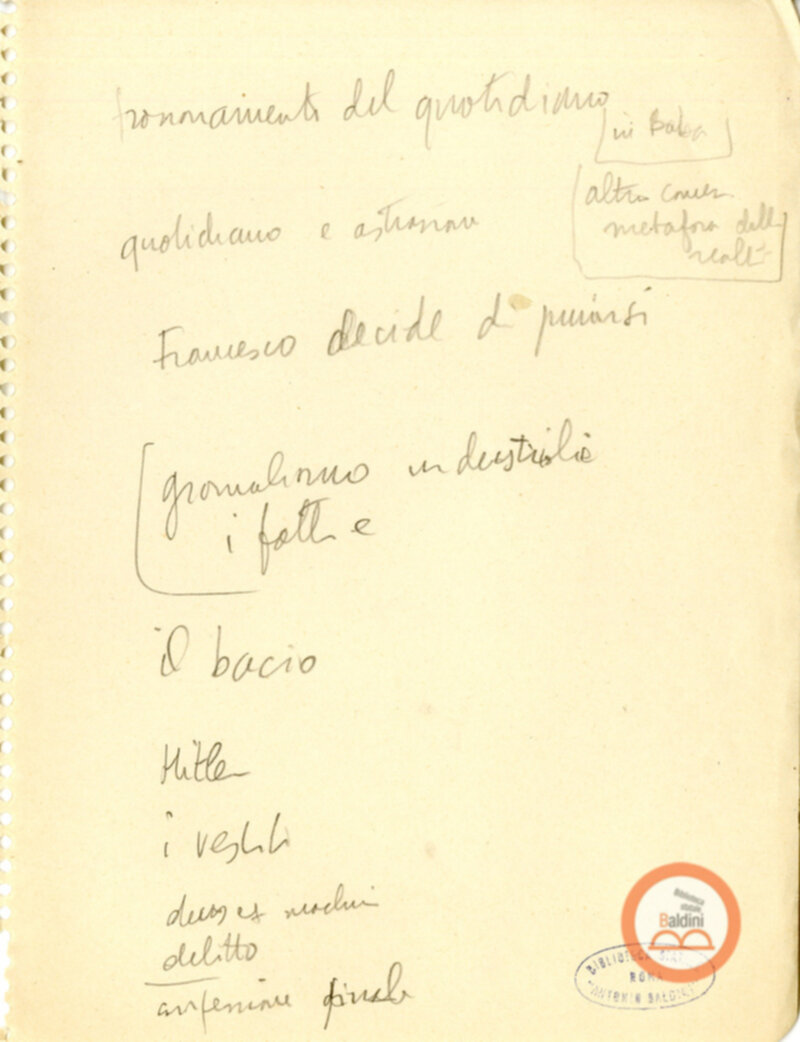 Moravia, per esempio... - quaderno di appunti
