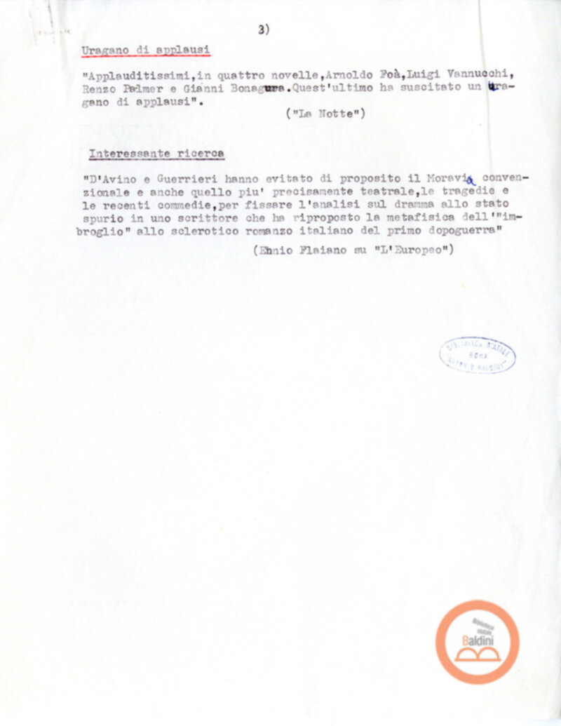 Moravia per esempio... - Rassegna stampa