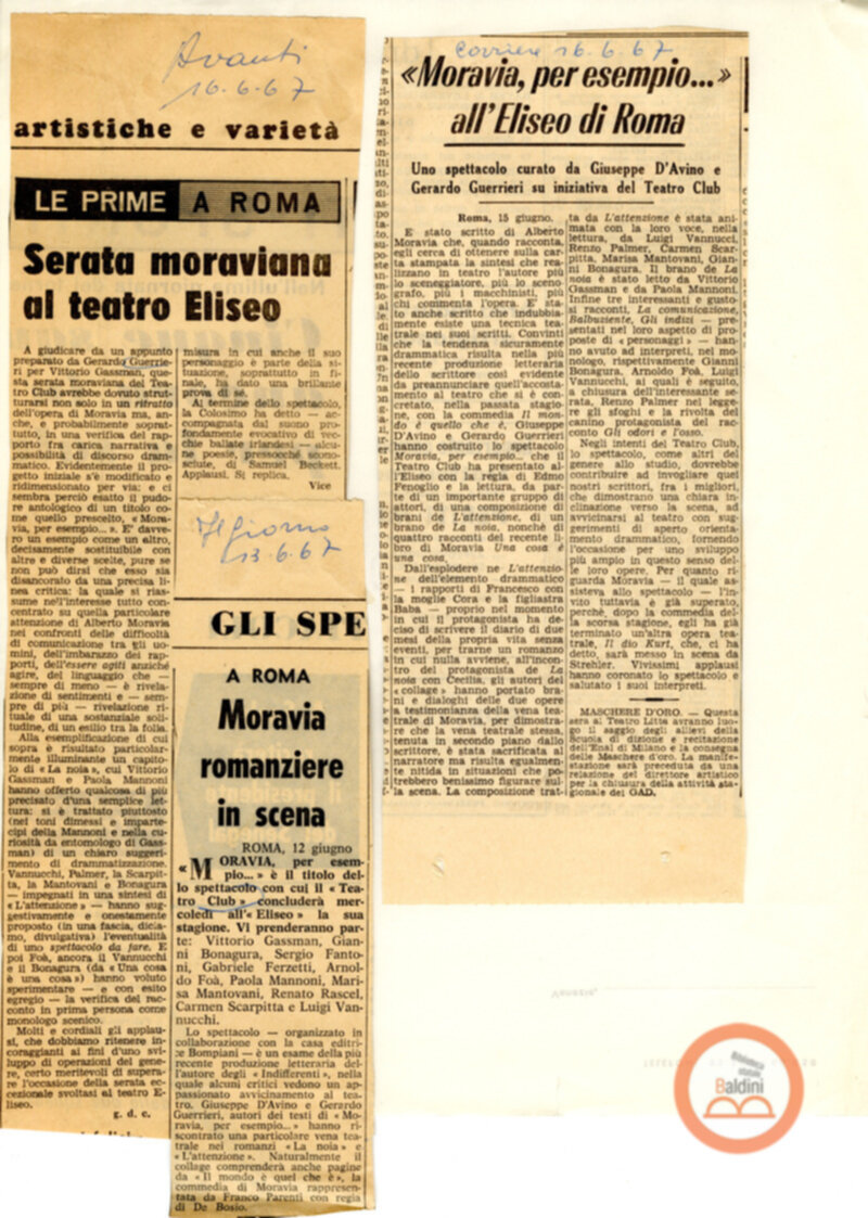 Moravia per esempio... - Rassegna stampa