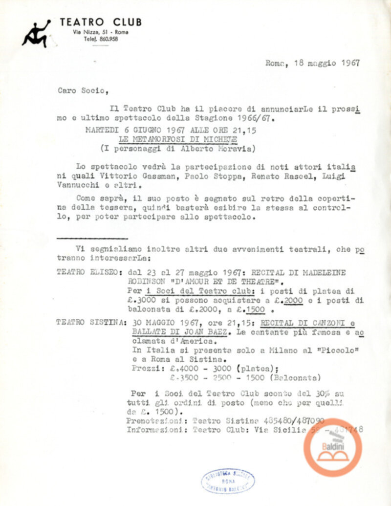 Le metamorfosi di Michele e Moravia, per esempio - messa in scena