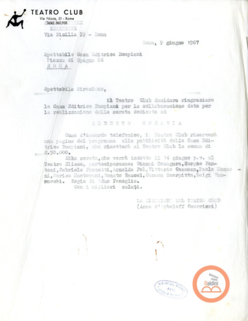 Corrispondenza con Bompiani