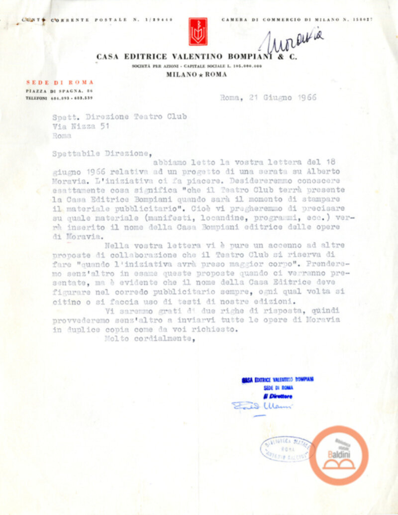 Corrispondenza con Bompiani