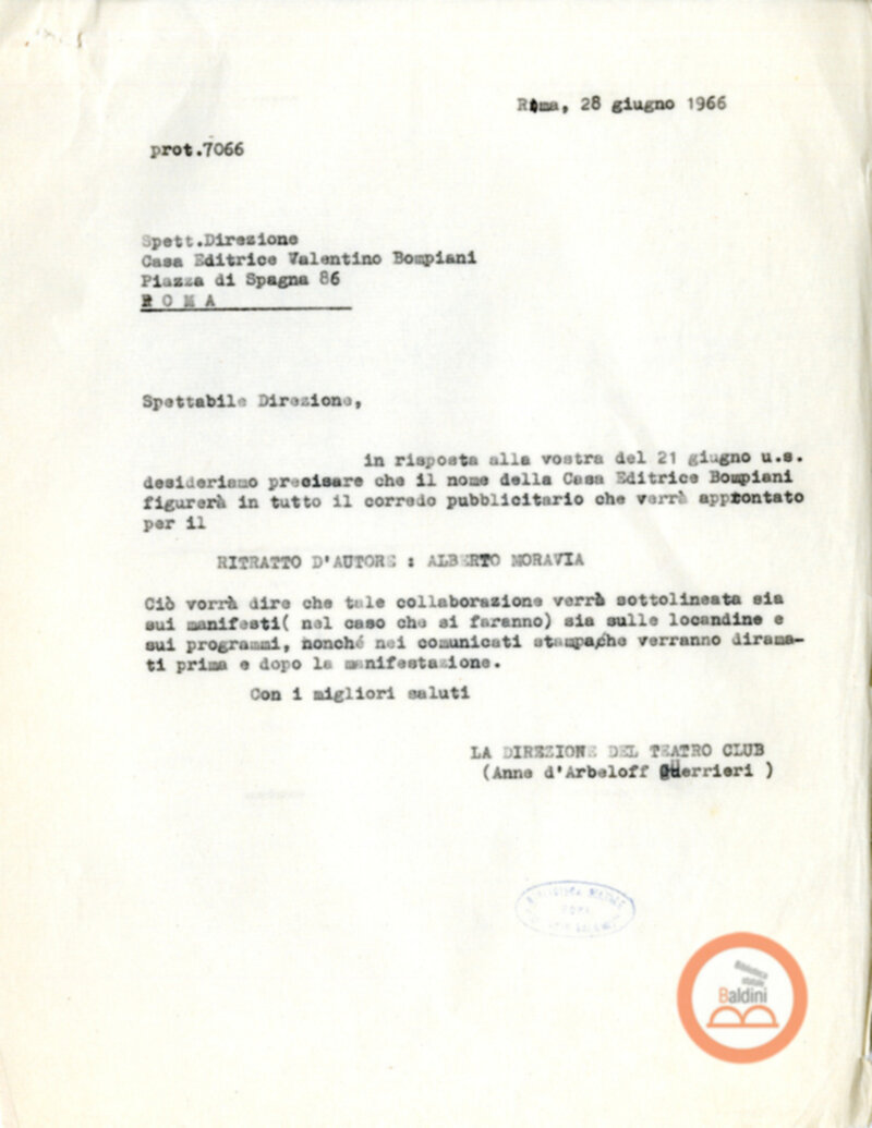 Corrispondenza con Bompiani