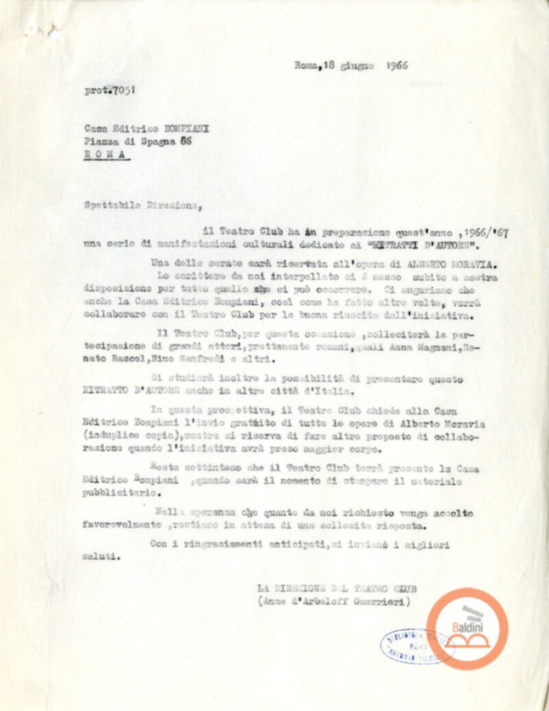 Corrispondenza con Bompiani