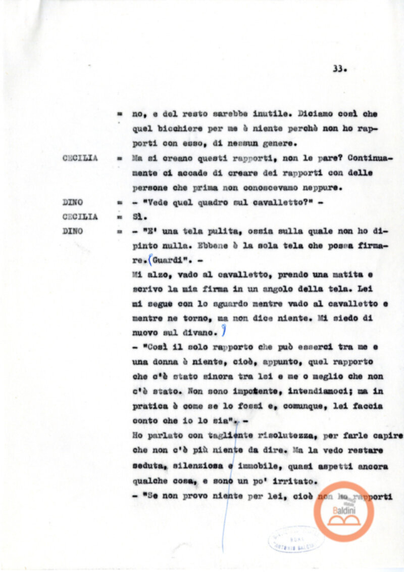 La noia di Moravia a cura di Guerrieri e D'avino