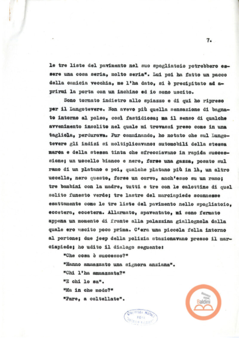 Testo Gli indizi [Alberto Moravia]