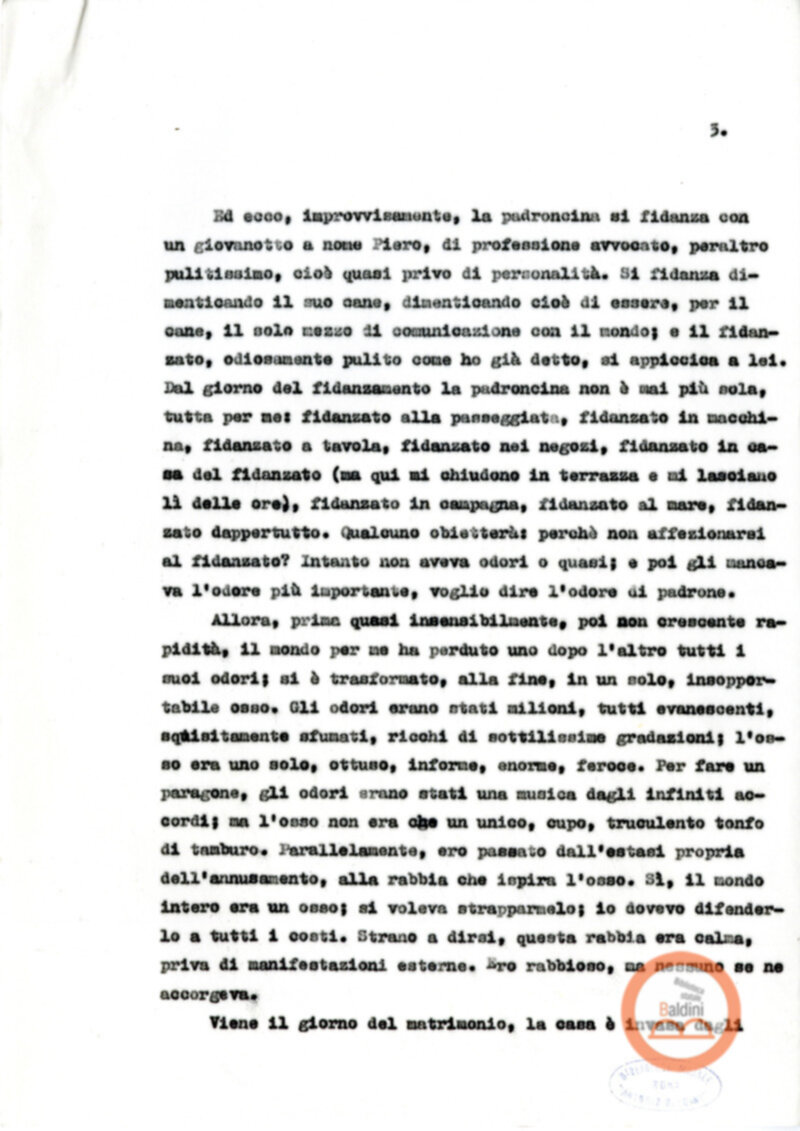 Testo Gli odori e l'osso [Giovanna Zucconi]