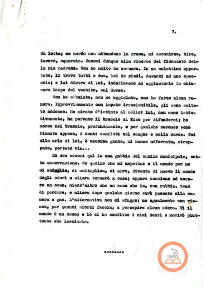 Testo Gli odori e l'osso [Giovanna Zucconi]