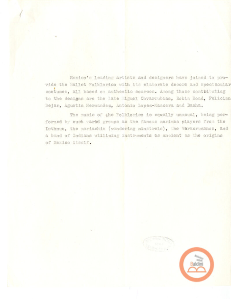 Balletto folkloristico messicano - appunti