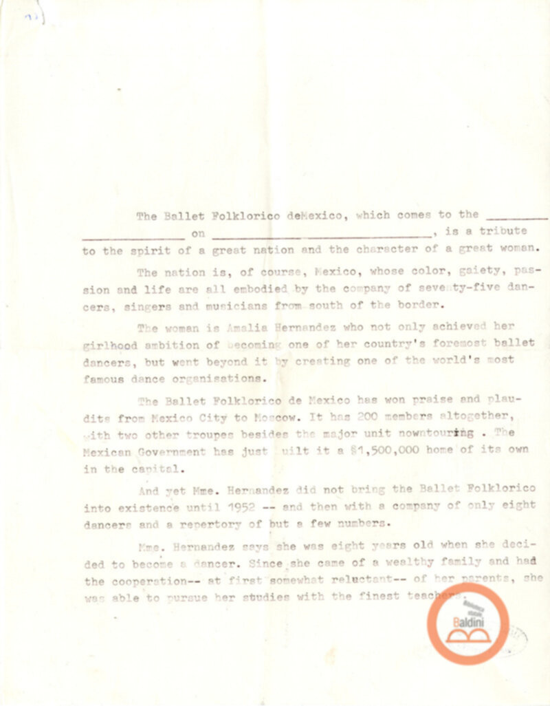 Balletto folkloristico messicano - appunti