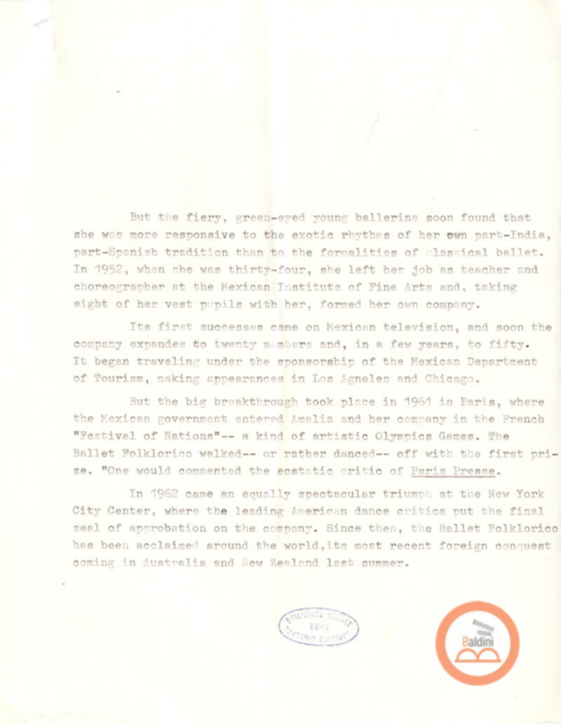 Balletto folkloristico messicano - appunti