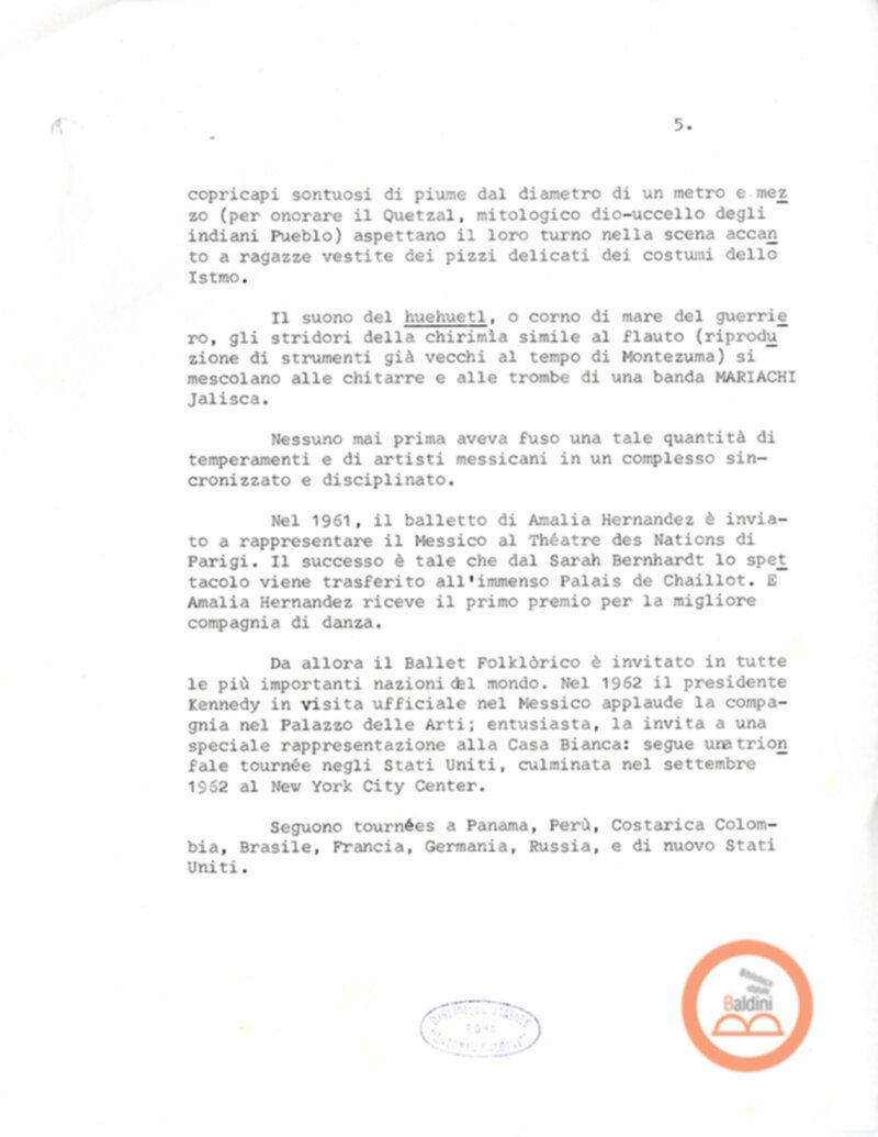 Balletto folkloristico messicano - comunicato stampa