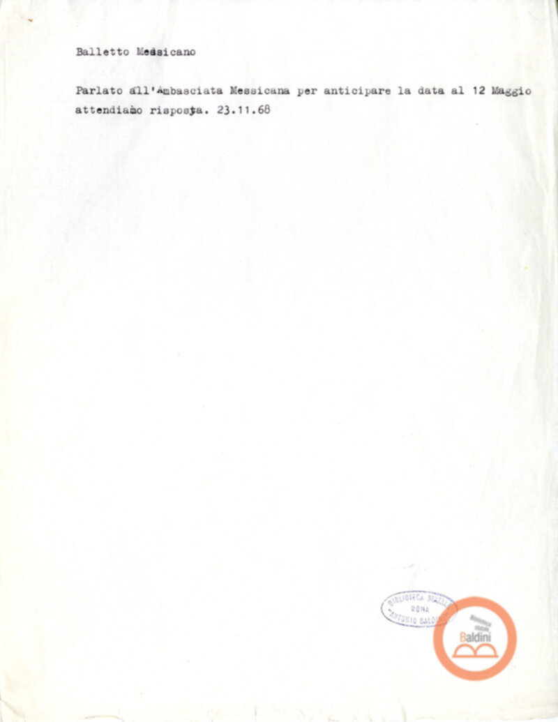 Balletto messicano - bozze contrattuali