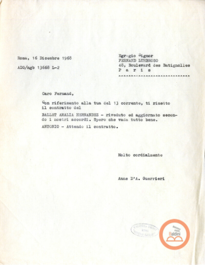 Balletto messicano - bozze contrattuali