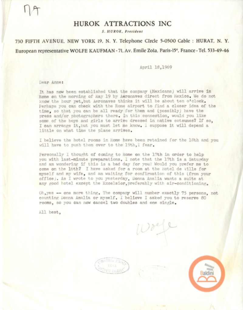 Balletto messicano - corrispondenza