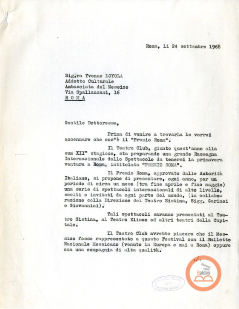 Balletto messicano - corrispondenza