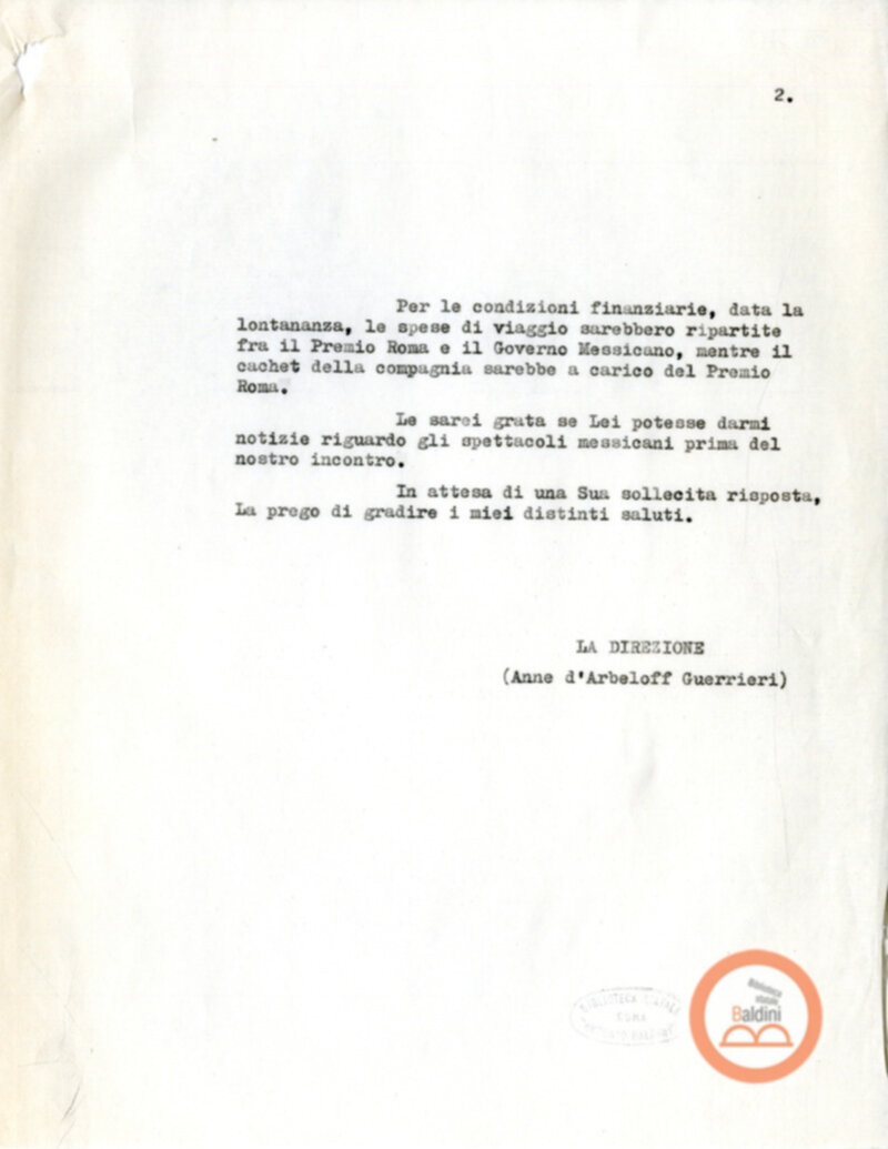 Balletto messicano - corrispondenza