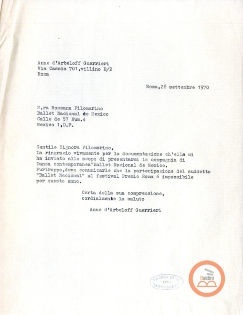 Balletto messicano - corrispondenza