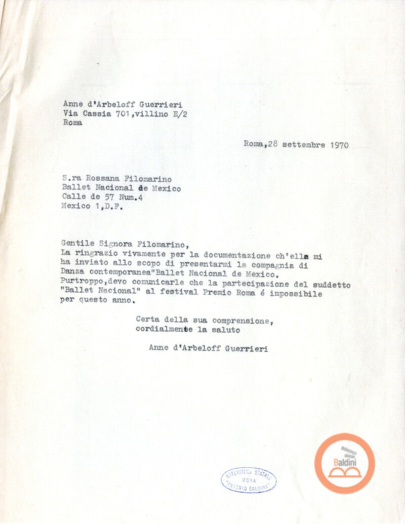 Balletto messicano - corrispondenza