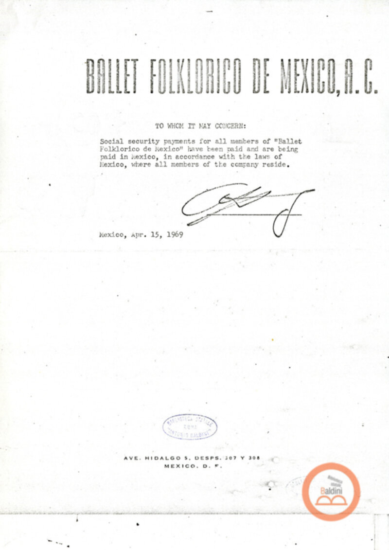 Balletto messicano - corrispondenza