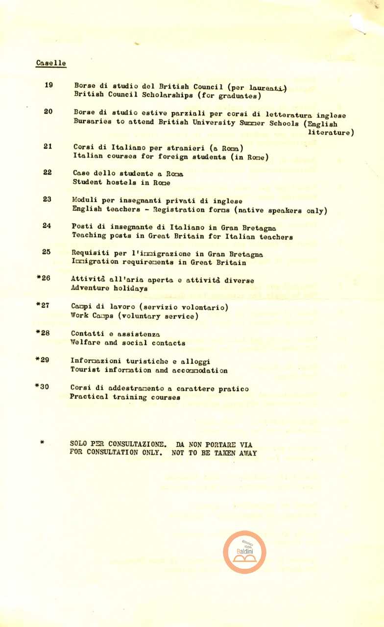 Premio Roma '70 - istituti inglesi e americani