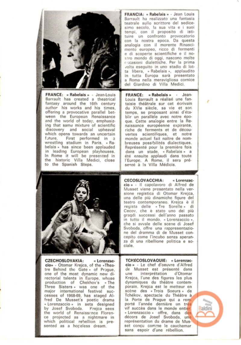 Premio Roma '70 - programma