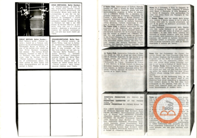 Premio Roma '70 - programma