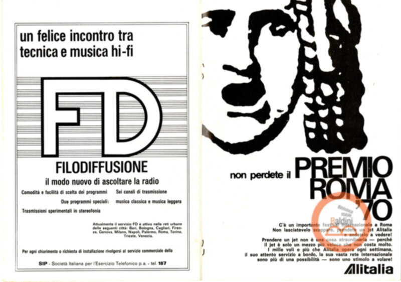 Premio Roma '70 - programma