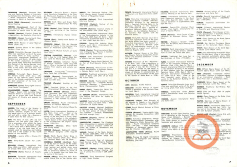 Premio Roma '70 - calendario eventi