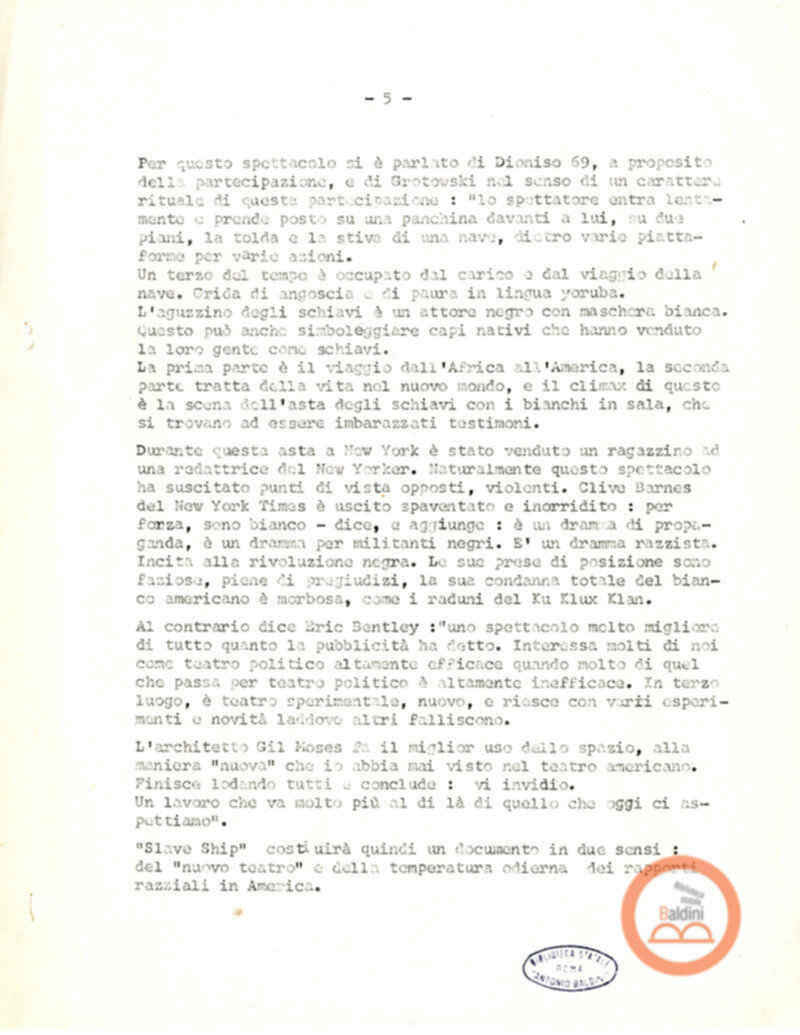 Premio Roma '70 - elenco spettacoli