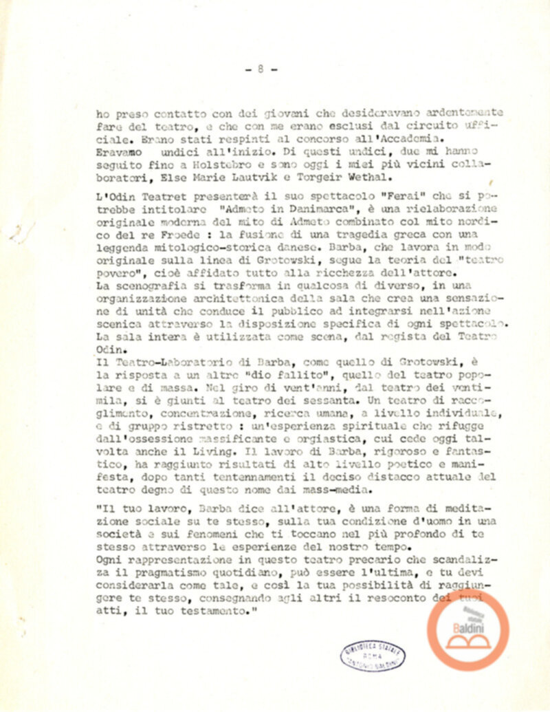 Premio Roma '70 - elenco spettacoli