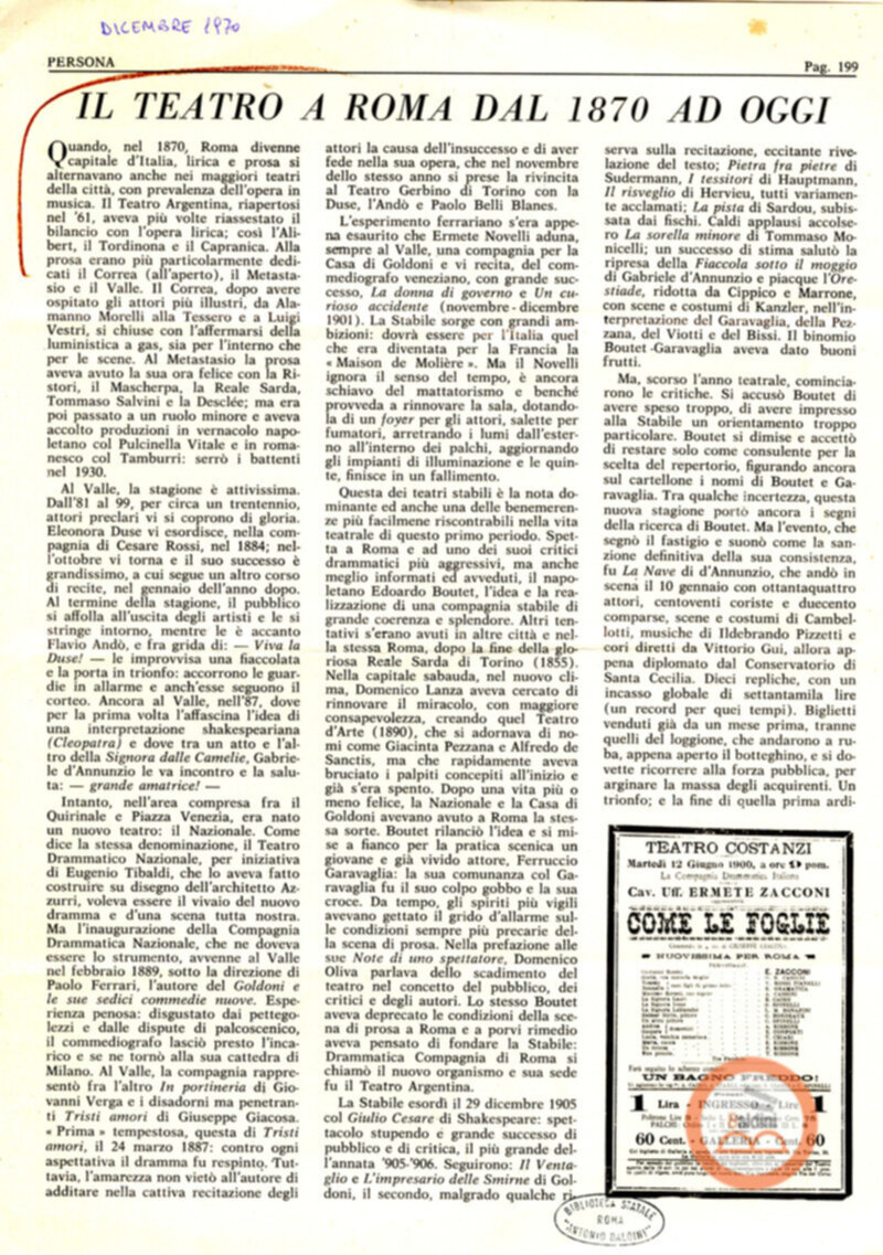 Ritagli dalla rivesta Persona