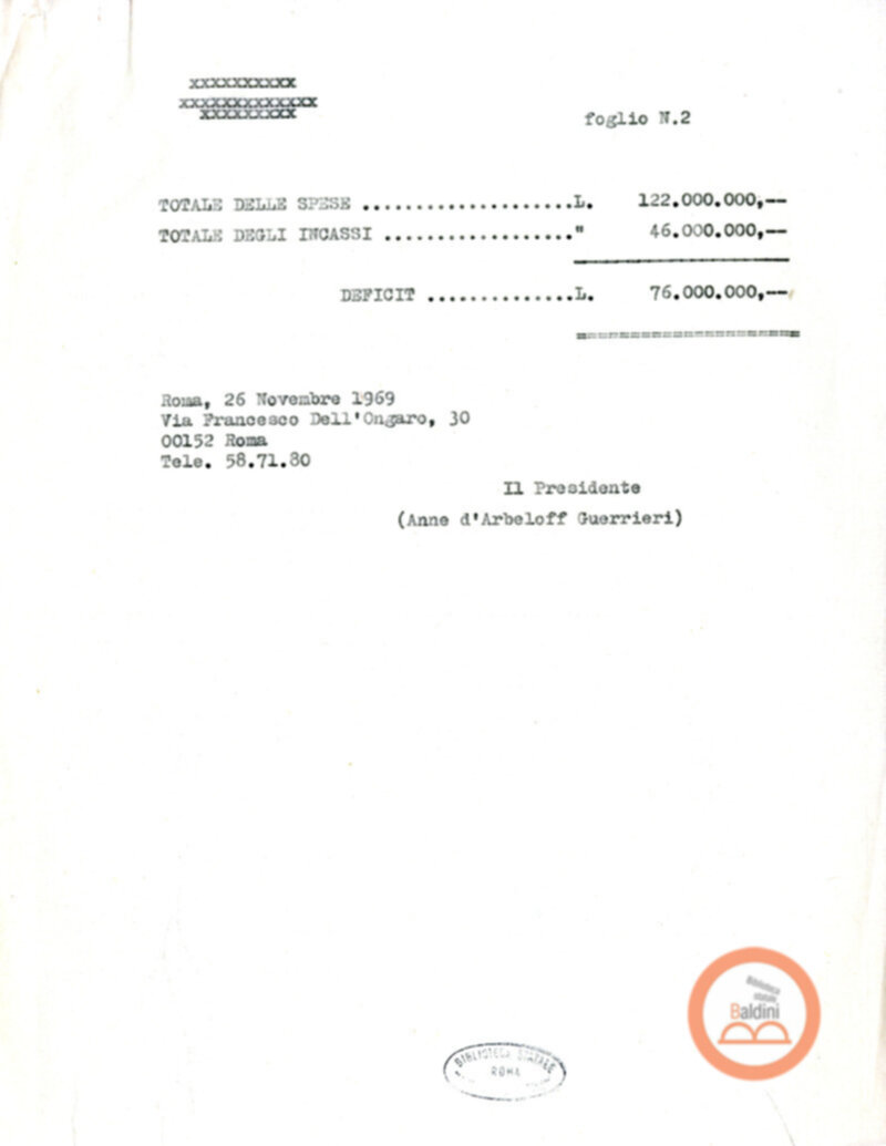 Premio Roma '70 - corrispondenza