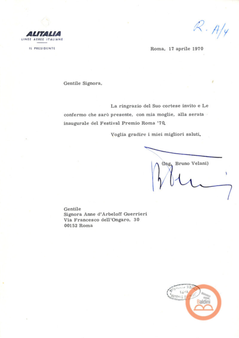 Premio Roma '70 - organizzazione viaggi