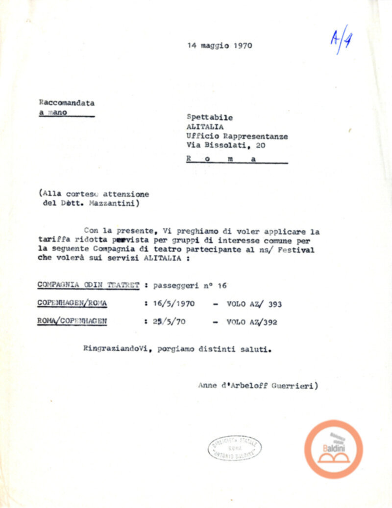 Premio Roma '70 - organizzazione viaggi