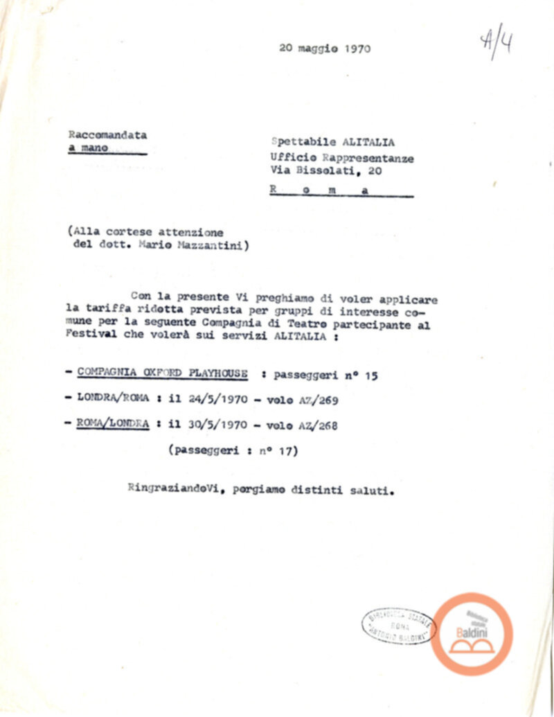 Premio Roma '70 - organizzazione viaggi