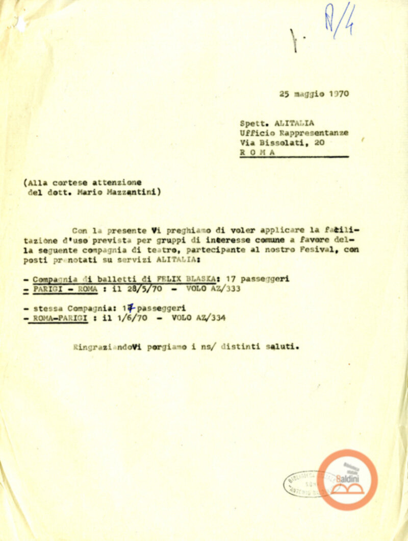 Premio Roma '70 - organizzazione viaggi