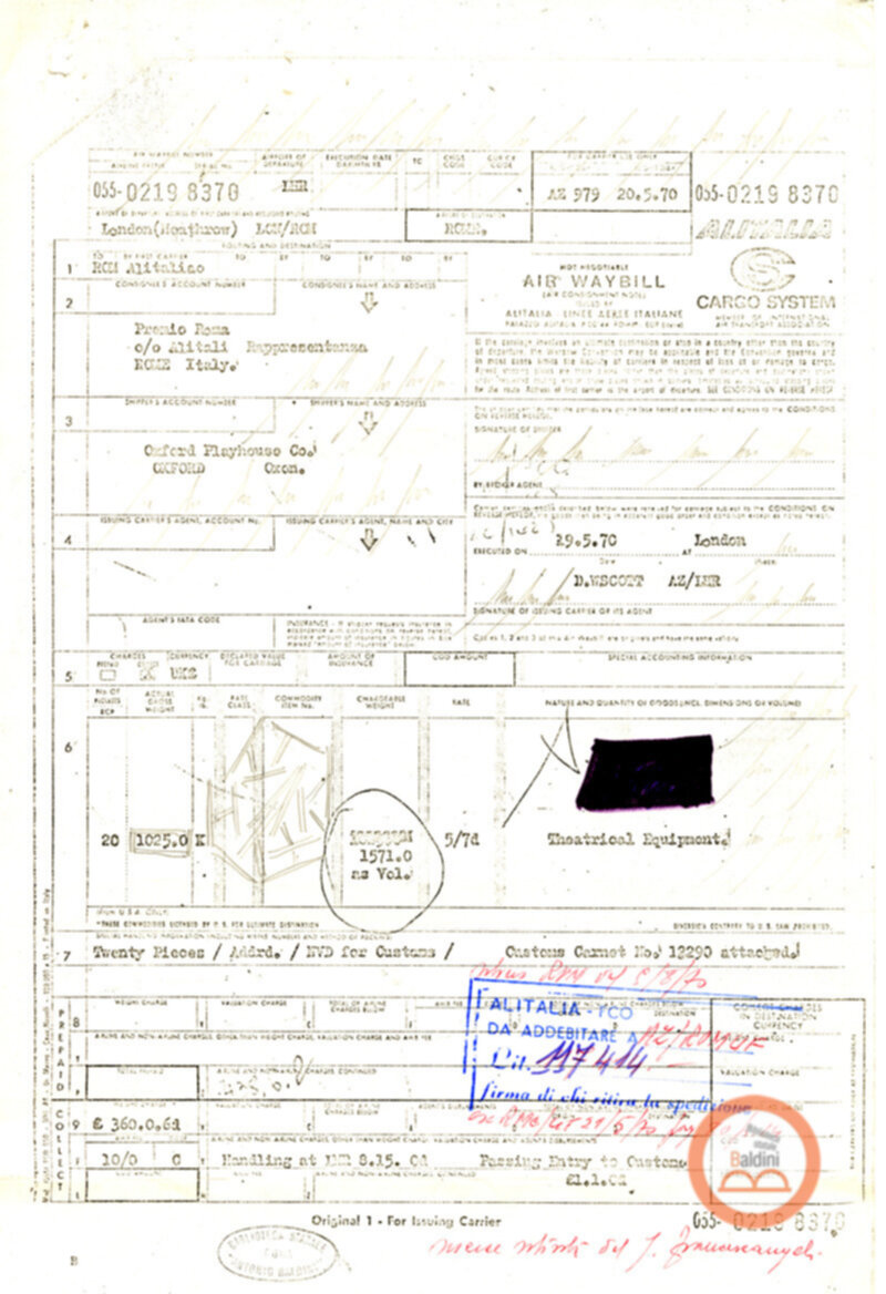 Premio Roma '70 - corrispondenza